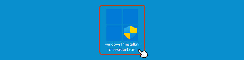 ダウンロードしたwindows11installationassistant.exeをダブルクリックして実行