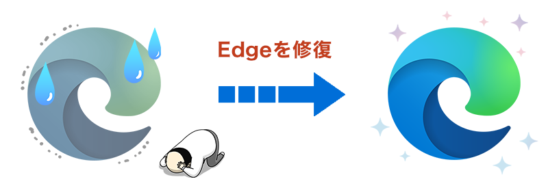 Microsoft Edgeの修復は、ブラウザが何度もクラッシュする場合 や Webページが読み込まれない等、正常に動作しない場合に行うと効果的です。